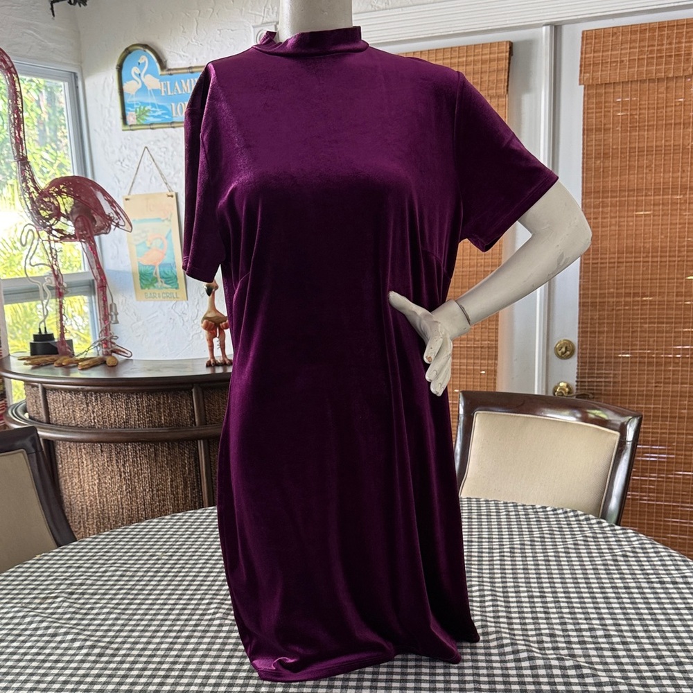 Elegant Purple Velvet Dress